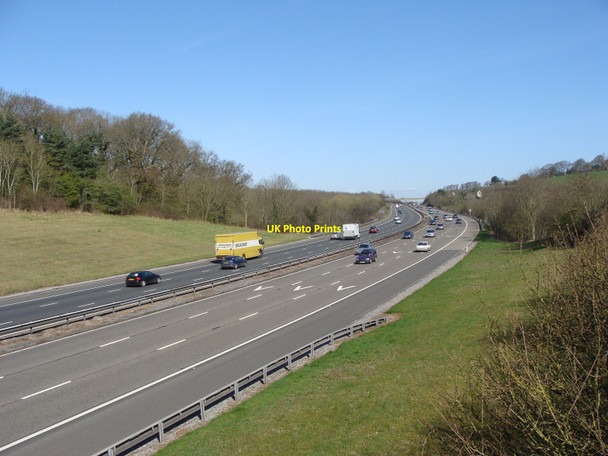 Photo 6"x4" M5 near Christon, looking towards Bristol Christon c2010