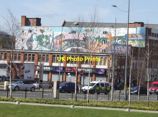 Photo 6"x4" Mural on building in Water Street Lee Bank c2010
