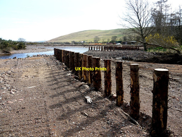Photo 6"x4" River Breamish, Ingram - flood control measures Ingram c2010
