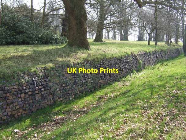 Photo 6"x4" Boundary wall to woodland - Blithfield Admaston\/SK0523 c2010