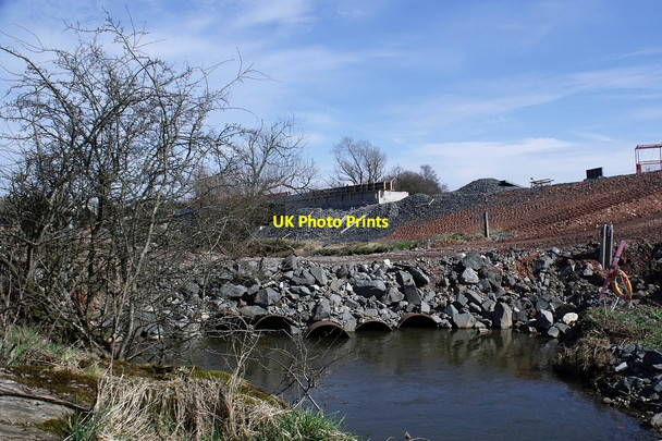 Photo 6"x4" Temporary causeway across the Luggie Mollinsburn c2010