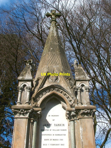 Photo 6"x4" The Janet Rankin Memorial (detail) Dumbarton c2010