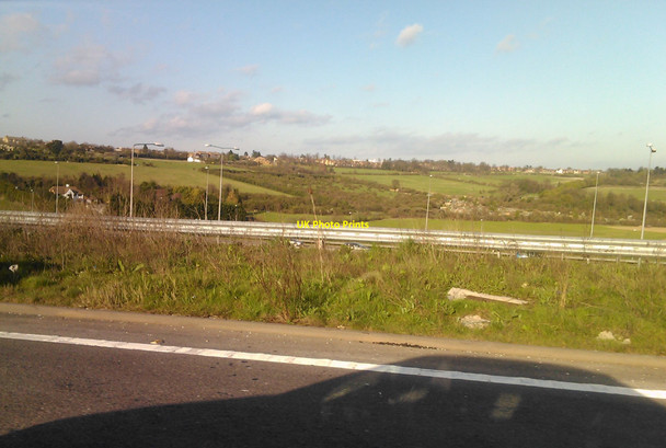 Photo 6"x4" View of Fleet Downs from the M25 on-slip road from the A2 Darenth c2010