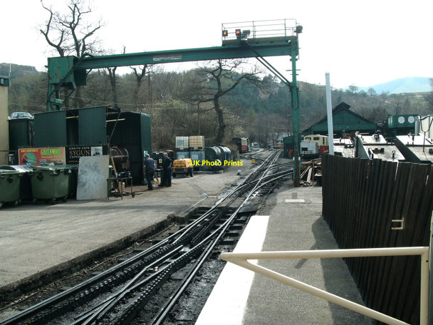 Photo 6"x4" Mountain railway track at Llanberis station Llanberis c2010