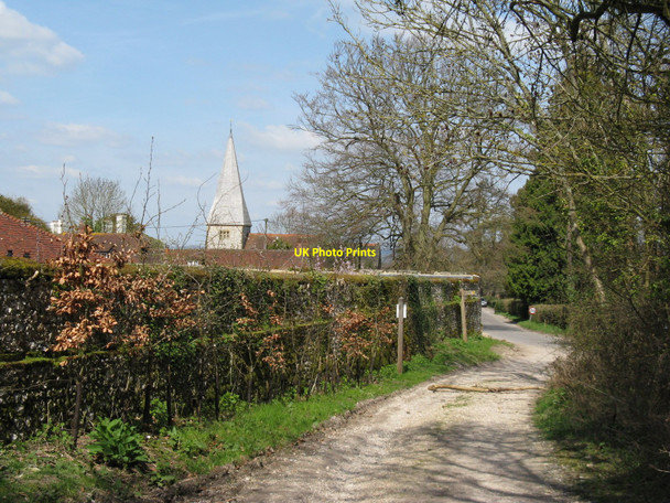 Photo 6"x4" Road and byway junction at Graffham Graffham c2010