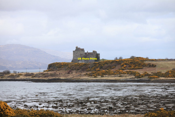 Photo 6"x4" View over Duart Bay at Low Water, looking towards Duart Castle Lochdon c2010