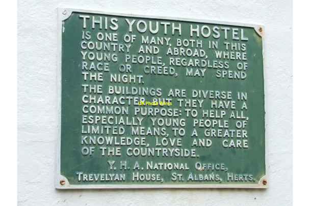 Photo 6"x4" Youth Hostel Plaque Castle Hedingham c2010