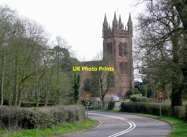 Photo 6"x4" Bridgnorth Road and Enville Church, Staffordshire Enville c2010