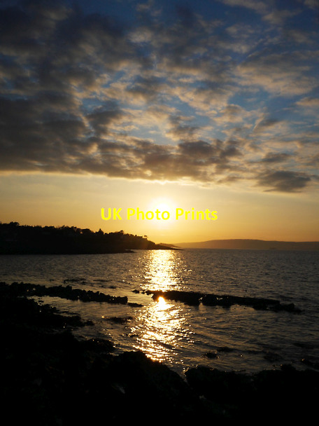 Photo 6"x4" Volcanic sunset? Belfast Lough Bangor\/J5081 c2010