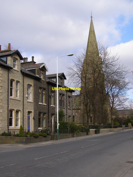 Photo 6"x4" Waterfoot, Bacup Road and St James' Church Hugh Mill c2010