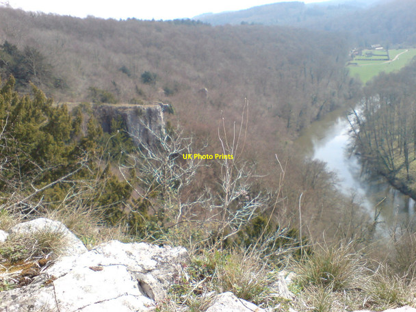 Photo 6"x4" Looking Upstream from the Seven Sisters Rock Little Doward c2010
