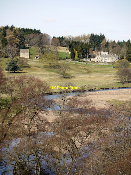 Photo 6"x4" Woodhouses Bastle and Holystone Grange above the Coquet Hepple c2010