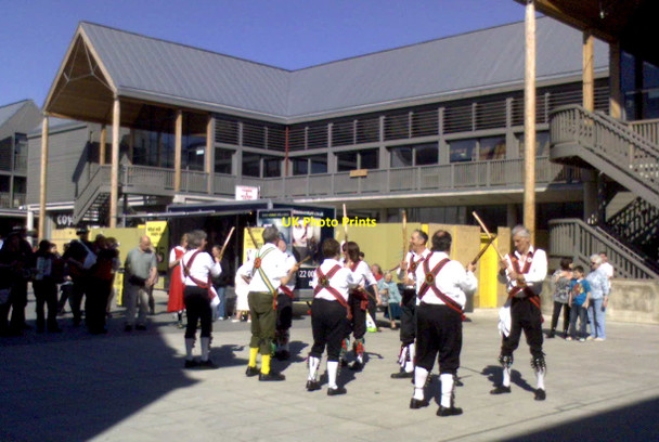 Photo 6"x4" Morris dancers in front of the Apex Bury St Edmunds c2010