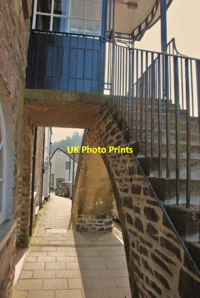 Photo 6"x4" Dulverton: Stairs leading to Hall Battleton c2010