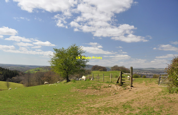 Photo 6"x4" View north west from flanks of Garth Hill Efail Isaf c2010