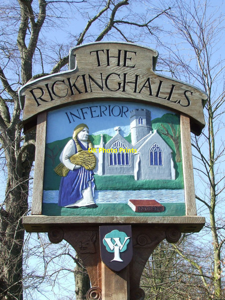 Photo 6"x4" Village Sign Botesdale c2010