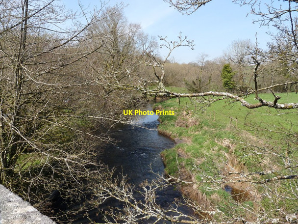 Photo 6"x4" The view upstream from Gidcott Mill Bridge Shebbear c2010