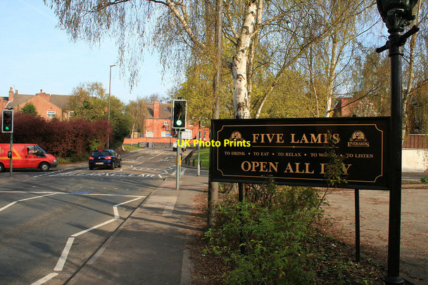 Photo 6"x4" Garden Street with misleading sign Derby\/SK3535 c2010