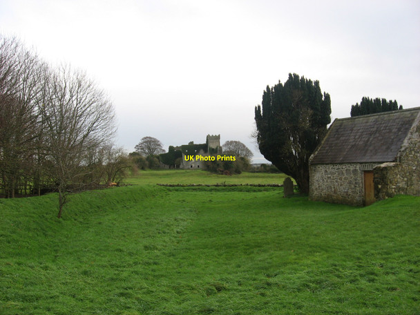 Photo 6"x4" Tremblestown Castle and old graveyard Kildalkey c2009