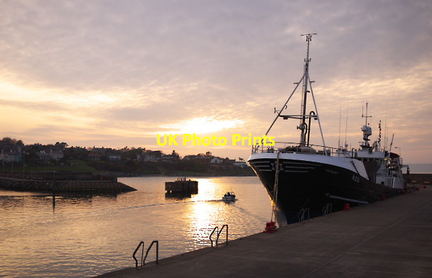 Photo 6"x4" Sunset over Bangor harbour Bangor\/J5081 c2010