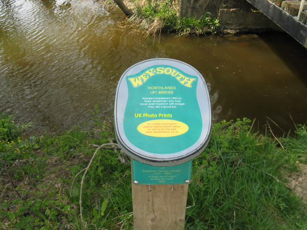 Photo 6"x4" Information post by Northlands lift bridge Billingshurst c2010
