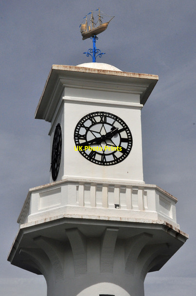 Photo 6"x4" Clock and Weather Vane on the Scott Memorial - Roath Park, Cardiff Roath Park c2010
