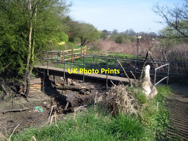 Photo 6"x4" Footbridge over unnamed stream Bottom Boat c2010