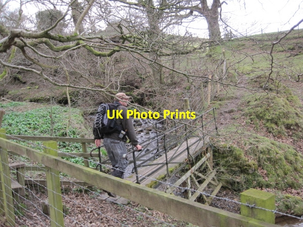 Photo 6"x4" Footbridge over Unnamed Burn Low Row\/NY5863 c2010