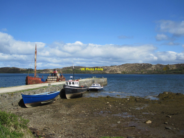 Photo 6"x4" Quay at Keelkyle on Barnaderg Bay, west of Letterfrack Letterfrack c2010