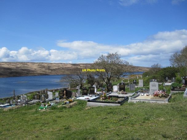 Photo 6"x4" Cemetery above Ballynakill Lough near Cleggan Moyard c2010