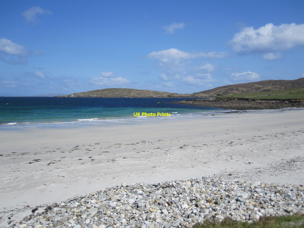 Photo 6"x4" Beach at Sellerna Bay (part of Cleggan Bay) looking north east Claddaghduff c2010