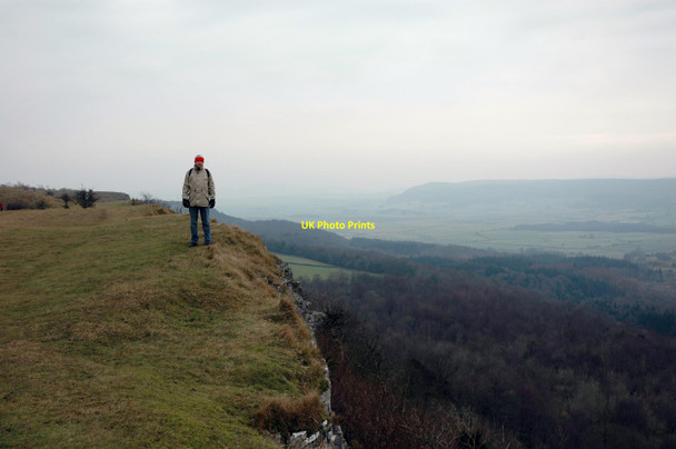 Photo 6"x4" Walker on Scout Scar Underbarrow c2006