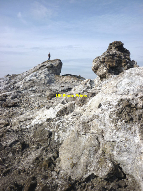 Photo 6"x4" Slag outcrops, Warton Sands Carnforth c2010