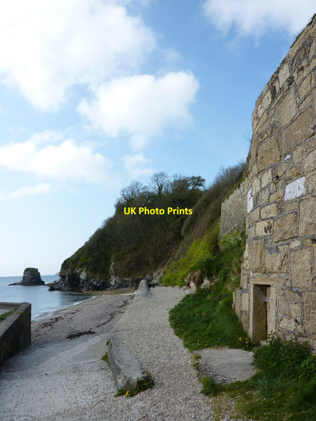 Photo 6"x4" Beach near harbour, Charlestown St Austell c2010