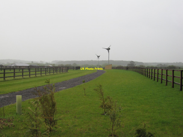 Photo 6"x4" Hope Hall wind turbines Dullingham c2010