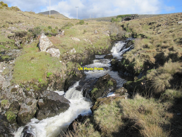 Photo 6"x4" Bunowen River from below Tullyconor Bridge Leenaun c2010