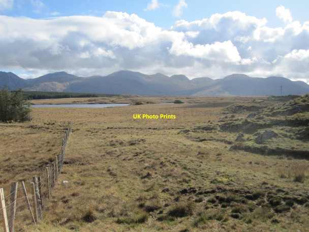Photo 6"x4" Grassy Moorland above Tullyconor Bridge, looking towards Lough Nambrackkeagh Leenaun c2010