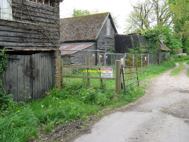 Photo 6"x4" Derelict  outbuildings at Clemsfold Farm Rowhook c2010