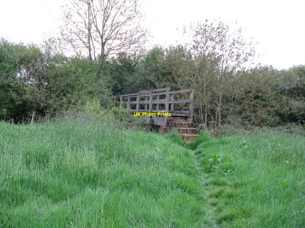 Photo 6"x4" Footbridge over the North River near Nowhurst Farm Strood Green\/TQ1332 c2010