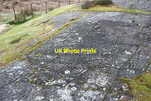 Photo 6"x4" Cup-and-Ring Marked Rocks (3) Lochgilphead c2010