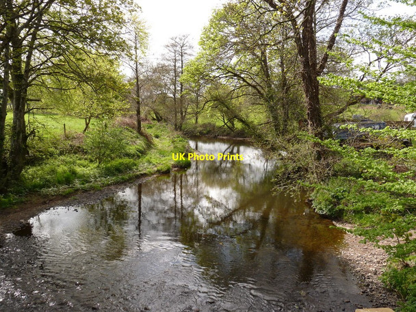 Photo 6"x4" The view upstream from Brushfield Bridge on the river Taw Brushford\/SS6707 c2010