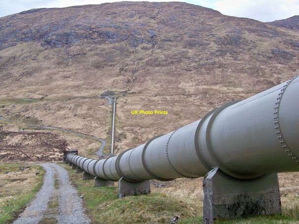 Photo 6"x4" HEP Water Pipeline Crossing Gleann nan Caorann Allt nan Caorrann c2010