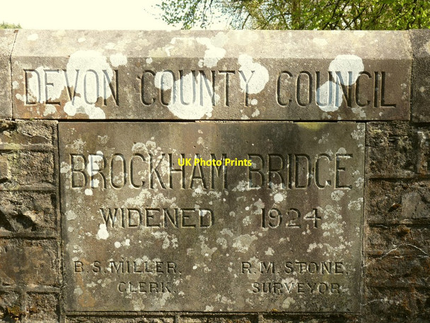 Photo 6"x4" A plaque on Brockham Bridge on the River Yeo Arlington\/SS6140 c2010