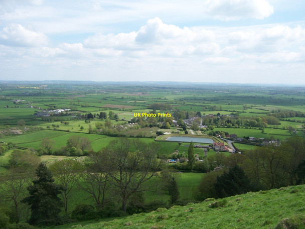 Photo 6"x4" Glastonbury Tor - View towards the reservoir Glastonbury c2010