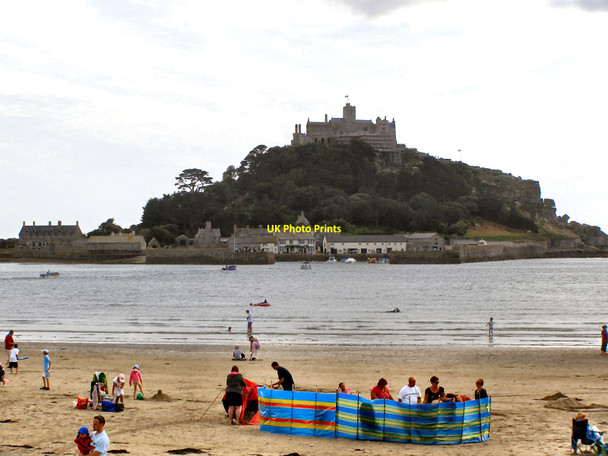Photo 6"x4" Marazion Beach and St Michael's Mount Marazion c2009