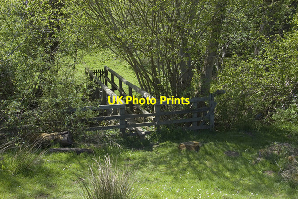 Photo 6"x4" Footbridge over Butter Beck near Delves Key Green\/NZ8004 c2010