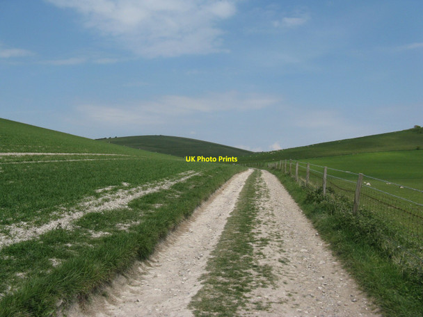 Photo 6"x4" Bridleway south to Balsdean pumping station Woodingdean c2010