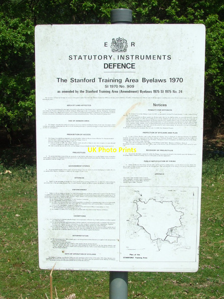 Photo 6"x4" M.O.D. Sign Brettenham\/TL9383 c2010