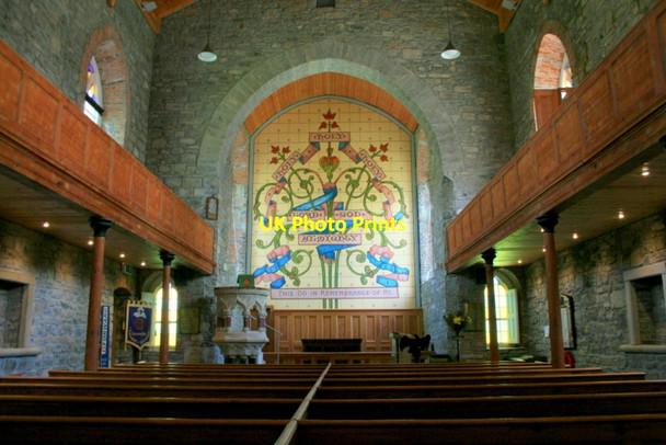 Photo 6"x4" The stained glass of Drumcliff church Drumcliff c2010