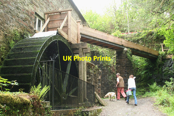 Photo 6"x4" St Dominick: wheel and launder at Morden Mill Bohetherick c2010